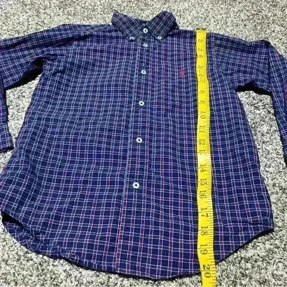 Ralph Lauren Shirt Boys Size 6 Button Down Plaid Red/ Pink & Blue Long Sleeve